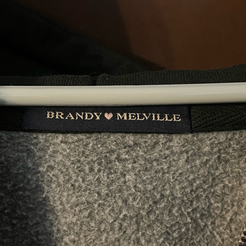 Women’s Brandy Olive Zip-Up Oversized Hoodie - Picture 4 of 4